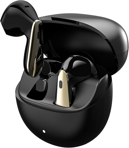 ZIPFORCE True Wireless Earbuds, Semi-In-Ear Bluetooth 5.4 Headphones 6-Mics ANC + ENC Clear Call, Hybrid Earphones Touch Control, IPX5 Waterproof TWS, Light-Weight Earphones