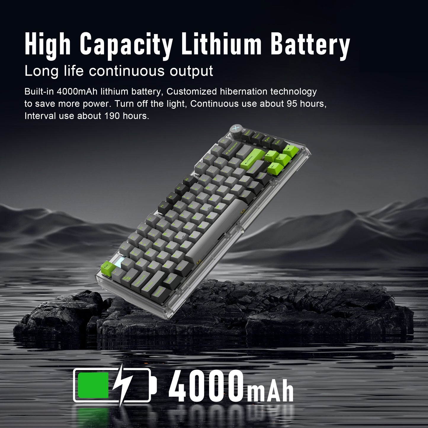 ZIPFORCE Wireless Mechanical Keyboard,81 Keys Hot Swappable Custom Keyboard with Knob,RGB Backlit,2.4GHz/USB-C/BT5.0 Mechanical Gaming Keyboards, PBT Keycaps, 100 Million Keystroke Lifespan