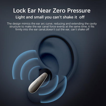 ZIPFORCE True Wireless Earbuds, Semi-In-Ear Bluetooth 5.4 Headphones 6-Mics ANC + ENC Clear Call, Hybrid Earphones Touch Control, IPX5 Waterproof TWS, Light-Weight Earphones