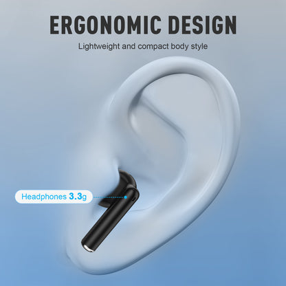 ZIPFORCE True Wireless Earbuds, in-Ear Bluetooth 5.3 Headphones 4-Mics ENC Clear Call, Bluetooth Earbuds Touch Control 40 Playtime, IPX6 Waterproof TWS, Light-Weight Earphones