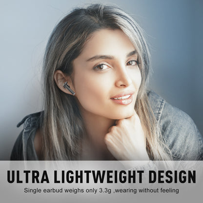 ZIPFORCE True Wireless Earbuds, in-Ear Bluetooth 5.3 Headphones 4-Mics ENC Clear Call, Bluetooth Earbuds Touch Control 40 Playtime, IPX6 Waterproof TWS, Light-Weight Earphones