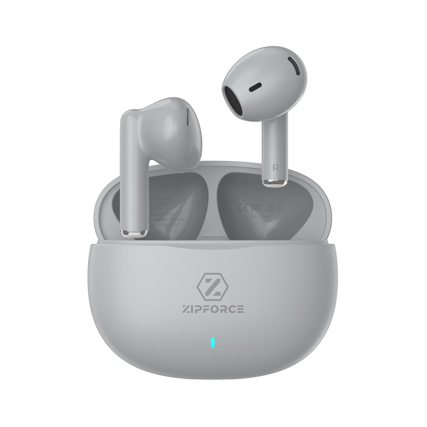 ZIPFORCE True Wireless Earbuds, in-Ear Bluetooth 5.3 Headphones 4-Mics ENC Clear Call, Bluetooth Earbuds Touch Control 40 Playtime, IPX6 Waterproof TWS, Light-Weight Earphones