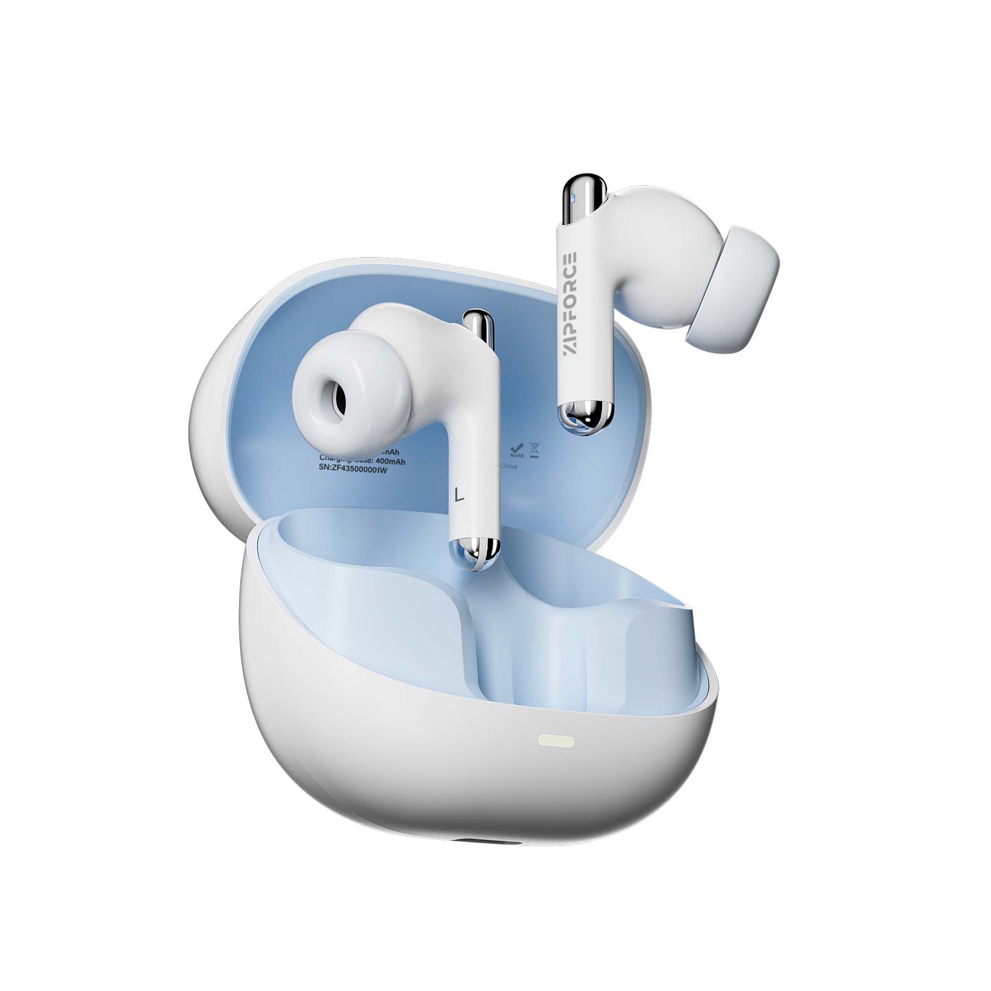 ZIPFORCE True Wireless Earbuds, Fully in-Ear Bluetooth 5.3 Headphones 4-Mics ENC Clear Call, Bluetooth Earbuds Touch Control 40 Playtime, IPX5 Waterproof TWS, Light-Weight Earphones