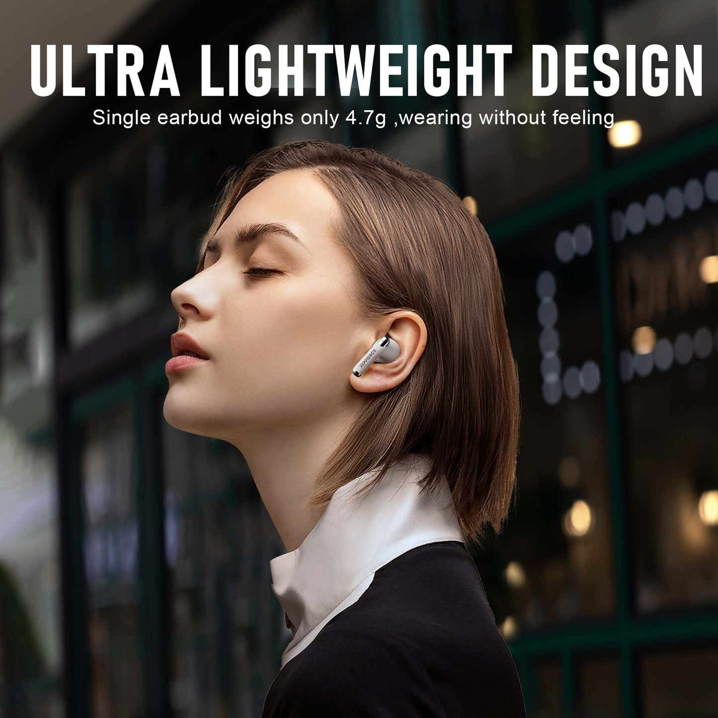 ZIPFORCE True Wireless Earbuds, Fully in-Ear Bluetooth 5.3 Headphones 4-Mics ENC Clear Call, Bluetooth Earbuds Touch Control 40 Playtime, IPX5 Waterproof TWS, Light-Weight Earphones