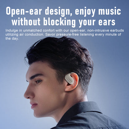 ZIPFORCE True Wireless Earbuds, Open-Ear Bluetooth 5.4 Headphones 4-Mics ENC Clear Call, OWS Bluetooth Earbuds Touch Control, IPX6 Waterproof TWS, Light-Weight Earphones