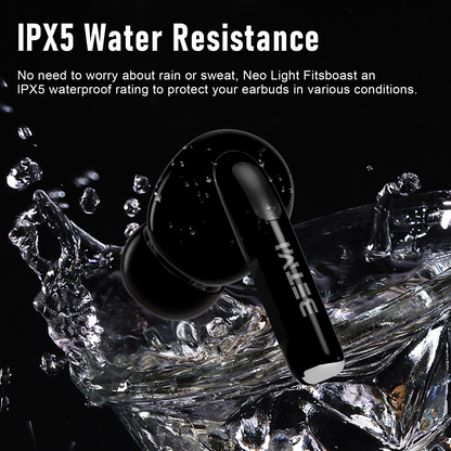 ZIPFORCE True Wireless Earbuds, Semi-In-Ear Bluetooth 5.4 Headphones 4-Micsl, Hybrid Earphones Touch Control, IPX5 Waterproof TWS, Light-Weight Earphones