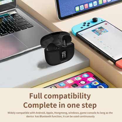 ZIPFORCE True Wireless Earbuds, in-Ear Bluetooth 5.3 Headphones 4-Mics ENC Clear Call, Bluetooth Earbuds Touch Control 40 Playtime, IPX6 Waterproof TWS, Light-Weight Earphones