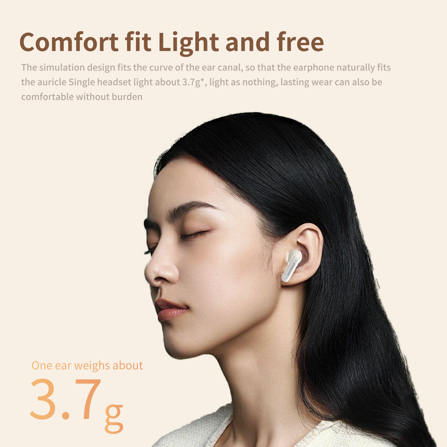 ZIPFORCE True Wireless Earbuds, in-Ear Bluetooth 5.3 Headphones 4-Mics ENC Clear Call, Bluetooth Earbuds Touch Control 40 Playtime, IPX6 Waterproof TWS, Light-Weight Earphones