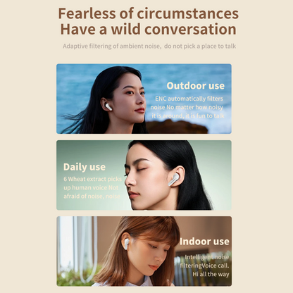 ZIPFORCE True Wireless Earbuds, in-Ear Bluetooth 5.3 Headphones 4-Mics ENC Clear Call, Bluetooth Earbuds Touch Control 40 Playtime, IPX6 Waterproof TWS, Light-Weight Earphones